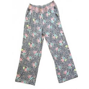 Secret Treasures Pajama Pants with Pockets Floral Neon Cheetah Print Sz XL